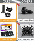 Straight Up Heavy Duty M6 X 16 MM Rack Mount Screws And Square Cage Nuts Hardware Kit comparison with others.