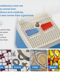 Stained Glass Grinder Kit With Diamond Grinding Bits Five Eighth Inch And One Inch For Precise Shaping, compact grinder with polished glass samples