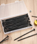 Heavy Duty 6 Inch Size 14 Lag Screws For Exterior Wood With Washer Head, Rust Resistant And Self Drilling Tips, 50 Piece Set