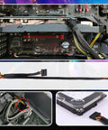 Mini ATX 6 Pin To SATA 15 Pin Power Conversion Cable 45cm And 15cm For SATA HDD SSD And Optical Drive Expansion Compatible With CT1250 ECT1205 ECT1250 QCT1250 QCS1250 Cases braided cable set connected to PC and hard drive