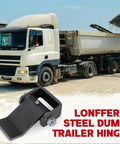 Heavy Duty Steel Dump Trailer Hinge, Weld On Trailer Door Hinge built like a tank, installed on a dump truck.