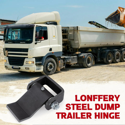 Heavy Duty Steel Dump Trailer Hinge, Weld On Trailer Door Hinge built like a tank, installed on a dump truck.