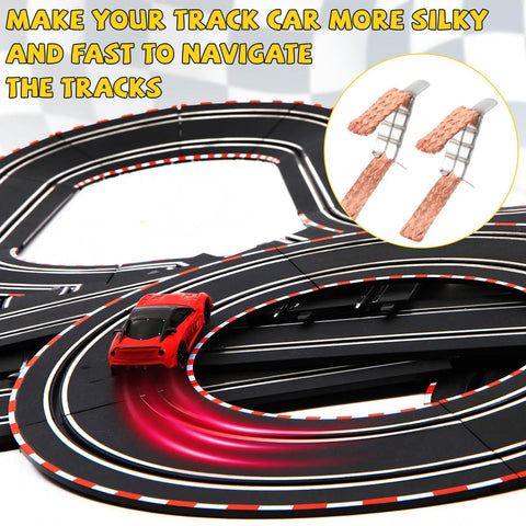 24 Pcs Double Sliding Contact Brushes Set For Evolution Digital 1 43 Scale Slot Car And RC Car Parts on race track