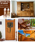 Smooth As Silk Water Based Wood Stain For Indoor And Outdoor Projects Fast Drying With Zero Fumes Non Toxic Low Odor Formula In Rich Red Cherry No Sweat Application For Cabinets And Trim on wooden furniture and door