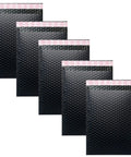 Five Black Bubble Mailers 4x6 Inch Self Seal Padded Envelopes Made With Thick Poly Bubble, 50 Pack For Shipping Protection
