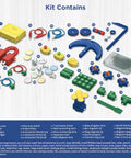 Electricity And Magnetism Science Kit For Kids Ages 8 And Up With 62 Safe Experiments featuring components and tools displayed.