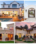 2-Pack Dusk To Dawn Outdoor Wall Lights With Sensor And Seeded Glass on various elegant home entrances and gardens.