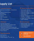 Mountain Series Explorer Outdoor Expedition Grade Emergency First Aid Kit supply list with items for wounds, medication, cuts.