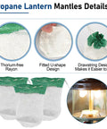 Upgraded Camping Lantern Mantles For Standard String Tie Number 21, 10 Pack Replacement Mantles details