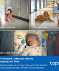 4K Indoor Pan Tilt Security Cam With 360 Degree Coverage AI Motion Tracking Person And Pet Detection Facial Recognition