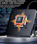 External Blu Ray Drive Reader And Burner With USB 3.0 And Type C Fast 6X BD DVD CD Read Write Supports Blu Ray BD R BD RE And DVDs Plug And Play For PC Windows Seven Through Eleven Black, front view