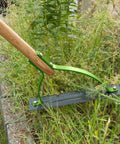 Double Blade Weed And Grass Cutter With Hardwood Handle For Tough Yard Work, Serrated Blades Cut Through Weeds And Grass, Built In Eyehole