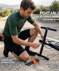 Kickstart Your Handyman Skills With This Awesome LYIYEYAN 27 Piece Hex Key Set! man using hex keys to adjust a bicycle on a road, portable set visible
