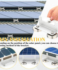 No Drill Magnetic Solar Panel Mount Brackets, 300 Lb Per Bracket, 1200 Lb Total With 4 Pack, showing installation on panels
