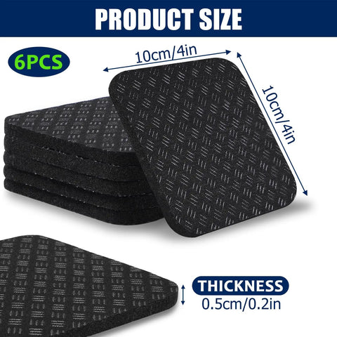 Double Sided Non Slip Treadmill Mat Pads 4x4x0.2 Inches High Density Silicone Vibration Dampening For Floor Protection Grippy For Treadmills Walking Pads And Exercise Bikes