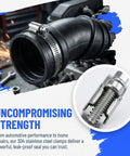 30Pcs 304 Stainless Steel Hose Clamps Set With 6-51mm Adjustable Worm Gear Clamps in automotive use