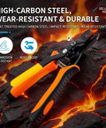 Disconnect Pliers Set For Air Lines with heat-treated high-carbon steel handles on volcanic rock background