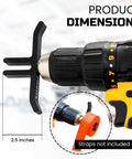 Ratchet Strap Winder Drill Bit Attachment for Effortless Tie Down Rolling shown on power drill, 2.5 inches