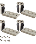 Ball Catch Door Hardware Satin Nickel 4 Pack for closet and cabinet doors with screws, smooth quiet operation, easy install.