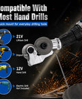 Upgraded Electric Drill Plate Cutter Attachment Metal Nibbler Portable Shear compatible with various hand drills for thin metal cutting.