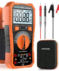 6000 Counts TRMS Digital Multimeter with NCV and Auto Ranging, measures AC DC voltage, current, includes probes and case