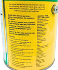 Dry Graphite Lubricant For Metal Wood And Concrete That Reduces Friction And Stops Sticking High Temp Performance From Minus 75 To 450 Degrees Bonds To Metal Wood And Plastic For Long Lasting Protection Rust And Wear Shield 1 Gallon container label
