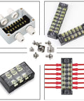 Eight Size Nickel Plated Terminal Block Screws Set With Square Washers 160Pcs M3 M3.5 M4 M5 Assorted Kit Carbon Steel Durable
