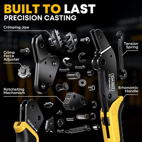 Waterproof Automotive Electrical Connectors Crimping Tool Kit Heavy Duty With 1 2 3 4 Pin Plugs And Sockets, tool components
