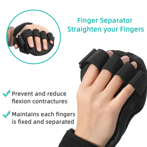 All Day Comfort Resting Hand Splint For Night Immobilization And Wrist Support To Aid Stroke Recovery Flexion Contractures