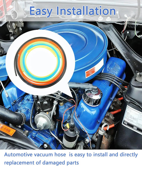 Premium 5 Pc Vacuum Line Hose Kit For Ford F-150 Trucks 92 To 96 With 5.0 And 5.8 V8 Engines Super Durable Upgrade Your Ride Today. Color vacuum hoses installed in engine bay
