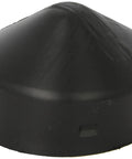 No Joke Tough Hdpe Bollard Post Cap Straight For Concrete Filling, black, heavy duty cap for outdoor yard protection.