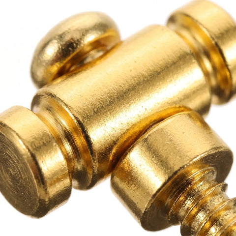 Close-up of Premium Brass Electric Guitar String Trees Retainers showing golden brass construction for durability.