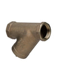 2-Inch SXL Cast Bronze Wye Type Strainer With Stainless Steel Screen for backflow preventers and regulators, angled view
