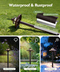 3CCT Low Voltage Landscape Path Lights With Adjustable 2700K 3000K 4000K Color Temps 12V 3.87W Outdoor Walkway Lighting aluminum features