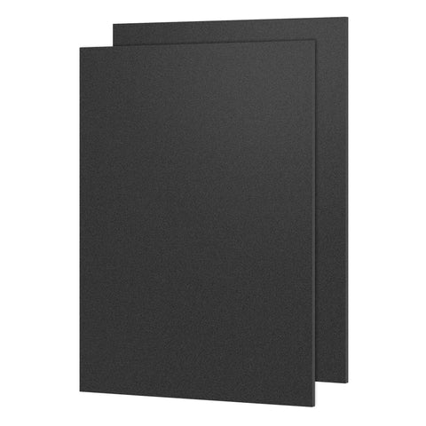 Two black ABS plastic sheets 8 x 12 inch one eighth inch thick pack of two moldable thermoplastic for crafts and DIY projects