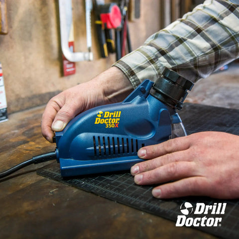 DD350X Drill Bit Sharpener For 3/32 To 1/2 Inch Bits Electric High Speed Portable Sharpener For Steel Masonry Carbide And Tin Coated Bits Built Tough For Home Shops And Pros