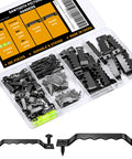Heavy Duty Picture Hangers Kit 281 Pcs With Sawtooth Wall Hooks, Nuts, Screws And Level, Rustproof Steel Build in storage box.