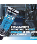 Quicksilver 2-4-C marine grease with PTFE, 8 oz tube, blue packaging