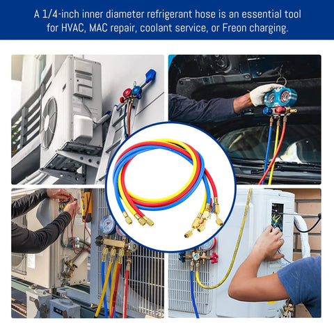 Upgrade 29985 Plus II One Quarter Inch HVAC Hose With Ball Valve For Refrigeration, Flare Fittings use on HVAC repair systems
