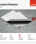 Adhesive Backed Magnetic Sheets 8x10 Inches Black 3 Pack For Fridges Whiteboards And Metal Surfaces with scissors