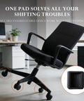 Top Shelf Rubber Furniture Pads Iron Clad Non Slip Chair Wheel Stopper that locks down and shields your hardwood floors from dents and scratches in a heavy duty five pack glide set with office chair and rubber pad.