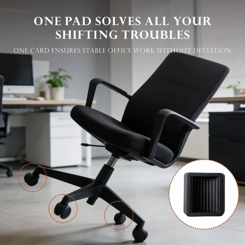 Top Shelf Rubber Furniture Pads Iron Clad Non Slip Chair Wheel Stopper that locks down and shields your hardwood floors from dents and scratches in a heavy duty five pack glide set with office chair and rubber pad.