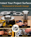 Premium 304 Stainless Steel Fender Washers Kit, 250 Piece Flat Washers Assortment In 15 Metric Sizes M3 To M12, Heavy Duty Metal Washers For Screws And Bolts, Automotive Industrial And Home Use, Rust Resistant, used on bolt and washer surface protection