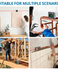 Digital Laser Level Pro Grade With Magnetic Four Side Gauge Rechargeable Angle Finder With Backlight Display Precise 0.1 Degree Accuracy Smart Measurement Tools For Tile Alignment And Picture Hanging The Ultimate DIY Mounting Tool on wall, pipes and framing