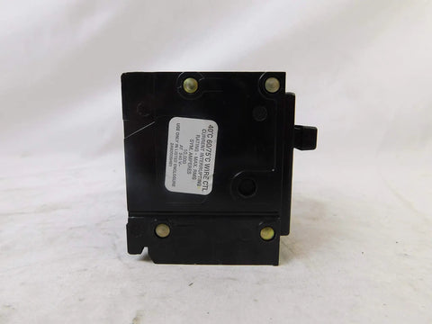 BR330 Type BR Breaker 30 Amp 3 Pole 240 Volt Electrical Breaker For Panels, side view showing label and connectors.