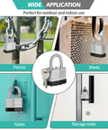 Beefy Keyed Alike Nickel Plated Padlocks Set of 12 on fences, sheds, gates, and storage units, 1 inch shackle