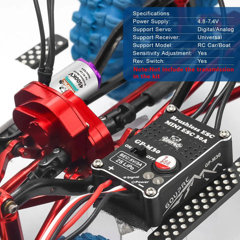 1224 4500KV Brushless Outrunner Motor With Mount And 30A ESC Upgrade for SCX24 RC Crawler Axial One Twenty Four Scale Buggy Truck