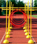 Drone Racing Obstacle Course Kit For Practice And Play, Easy To Build Portable Set For Indoor Or Outdoor Flyouts with hoops on track