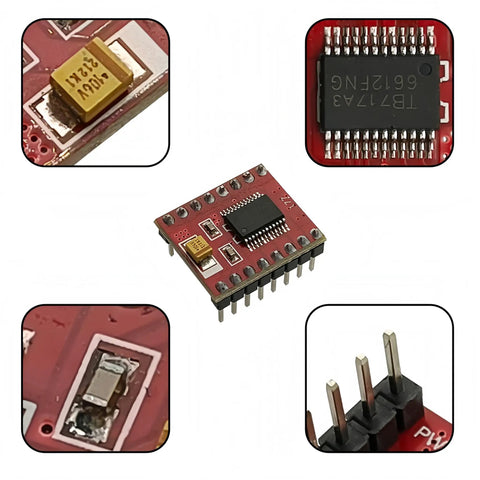 Dual TB6612FNG Motor Driver Module For Arduino Raspberry Pi ESP32 Solder Pin Version with detailed views