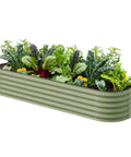 Olive Green 17 Inch Tall Nine In One Metal Raised Garden Bed Kit For Your Backyard Or Patio, DIY friendly with vegetables growing